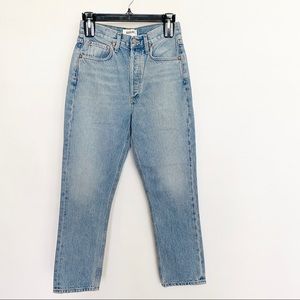 AGOLDE Riley High Rise Straight Crop in Renewal - Sz 25